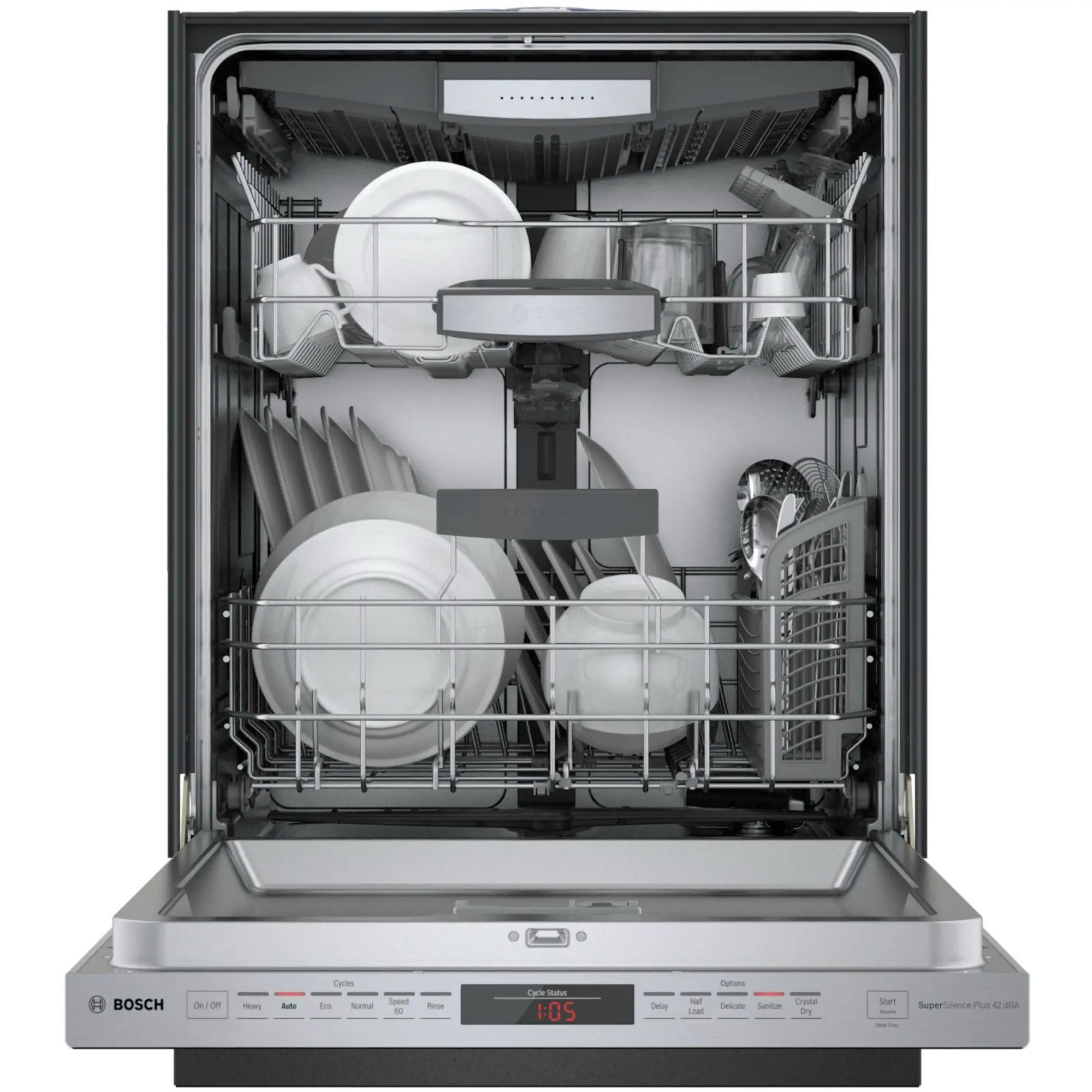 100% Cheap Authentic New Bosch SHPM65Z55N 500 Series 24 inch Top Control Built-In Dishwasher