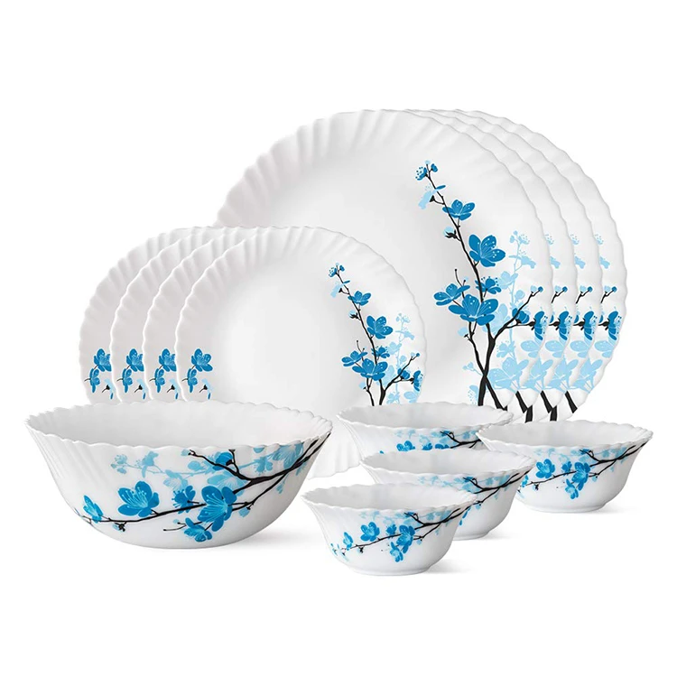 2022 Latest Stylished 52 Piece Dinner Sets Designer Opalware Dinner Set For Sale At Best Price