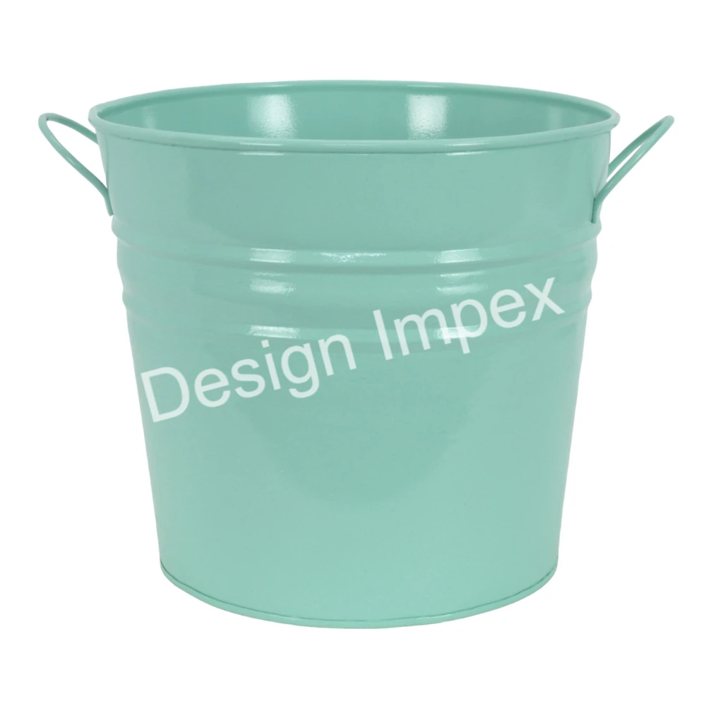 Outdoor Supplies Garden Bucket High Quality Metal Multifunctional Storage and Planter With Handle Made in India