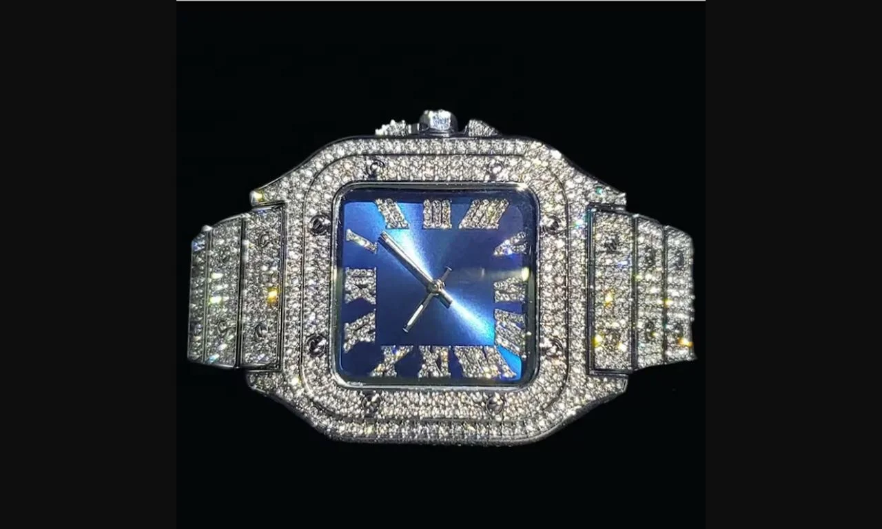 Роскошные наручные часы со льдом и бриллиантами брендовые Vvs Moissanite механические из нержавеющей стали для мужчин