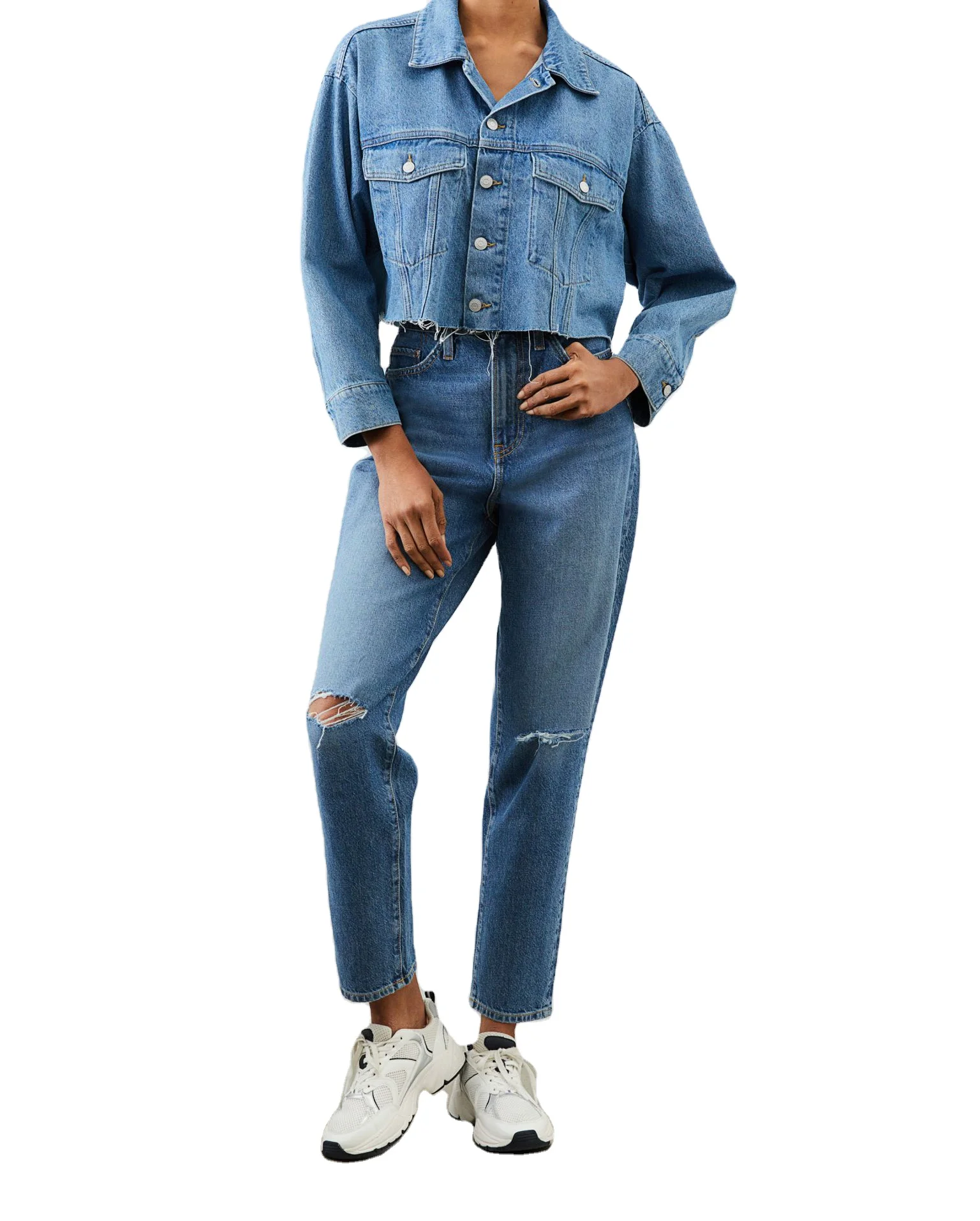 Custom fashion new design wholesale price skinny fit size denim ripped jeans pants trousers