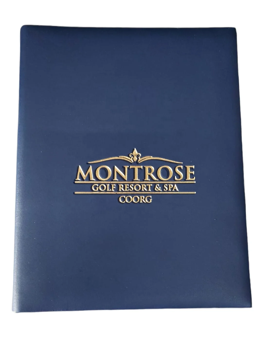 Factory sale Beige color leatherette menu folder with gold logo inside 3 screws fitment inserts restaurants table folder
