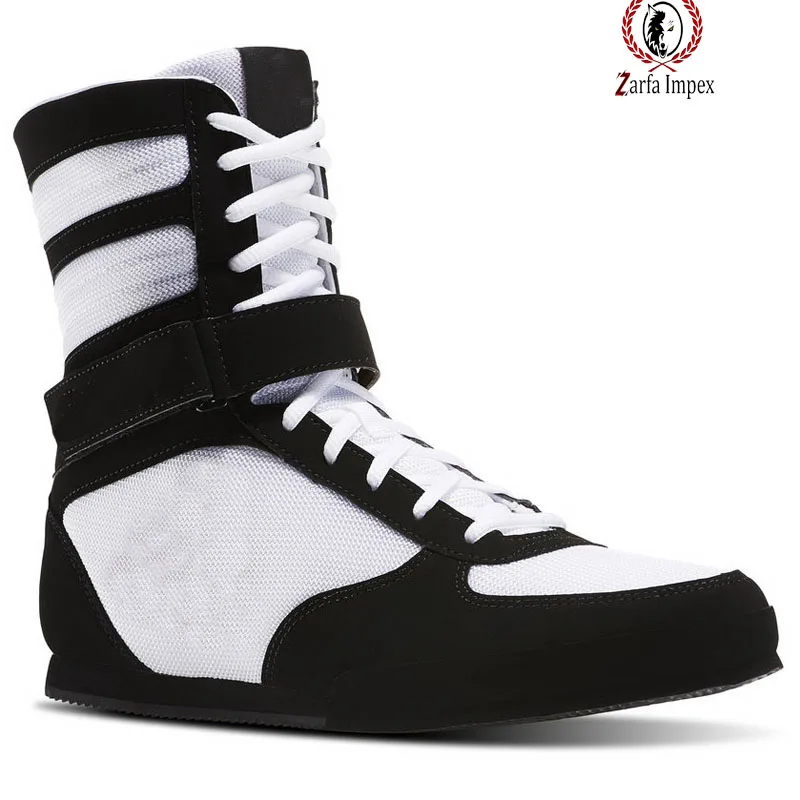 Best Boxing Equipment Customized Design Your Logo Or Label Black Durable Kick Boxing Wrestling Men Shoes