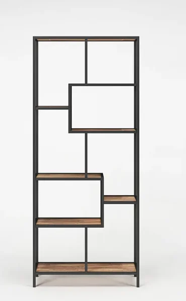 6 Tier Bookshelf Shelves Bookcase combine with metal and wood display shelves for bedroom Vietnam manufacturer