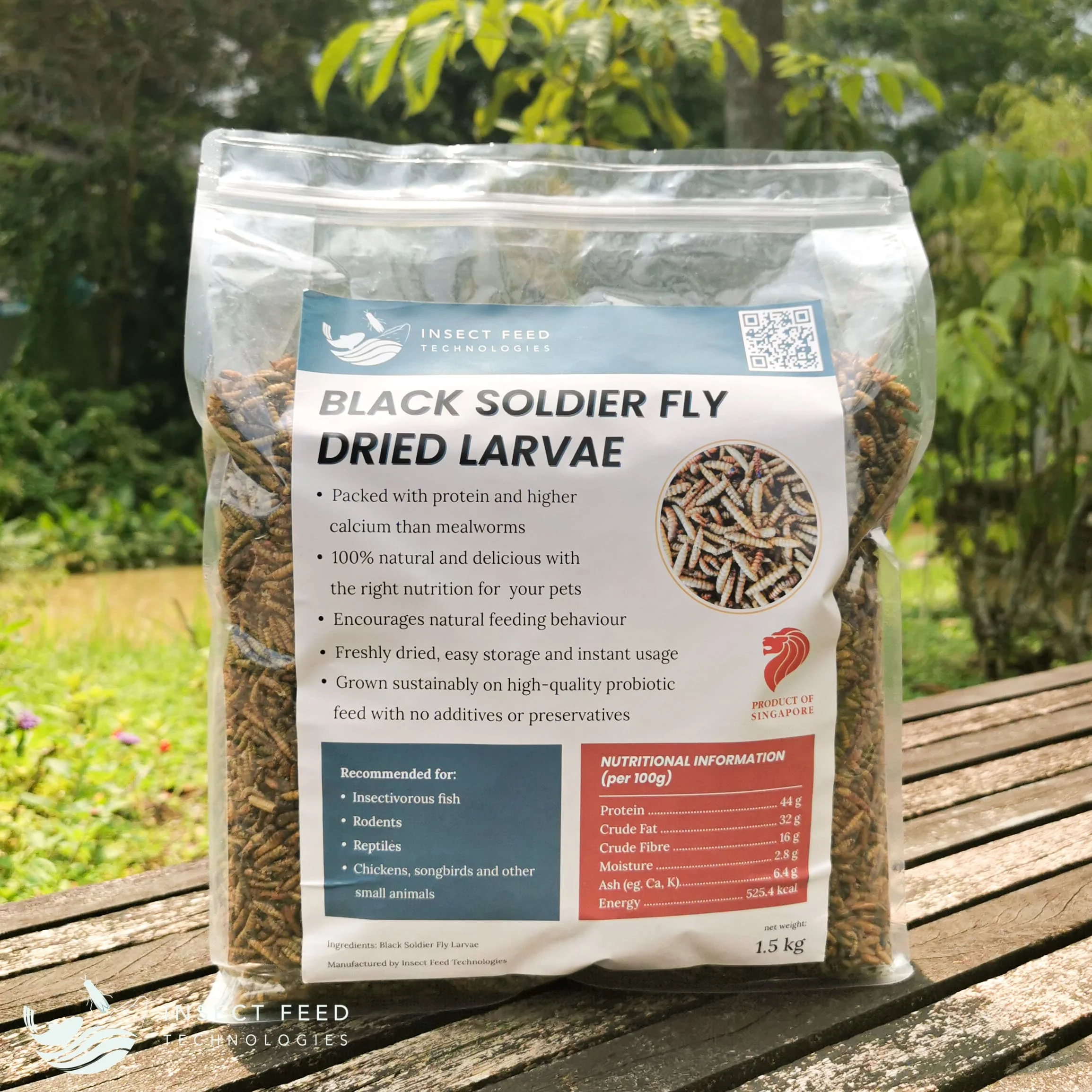 Environmentally Friendly Feasible Black Soldier Fly Dried Larvae 500g for Large Packs of Birds & Fishes