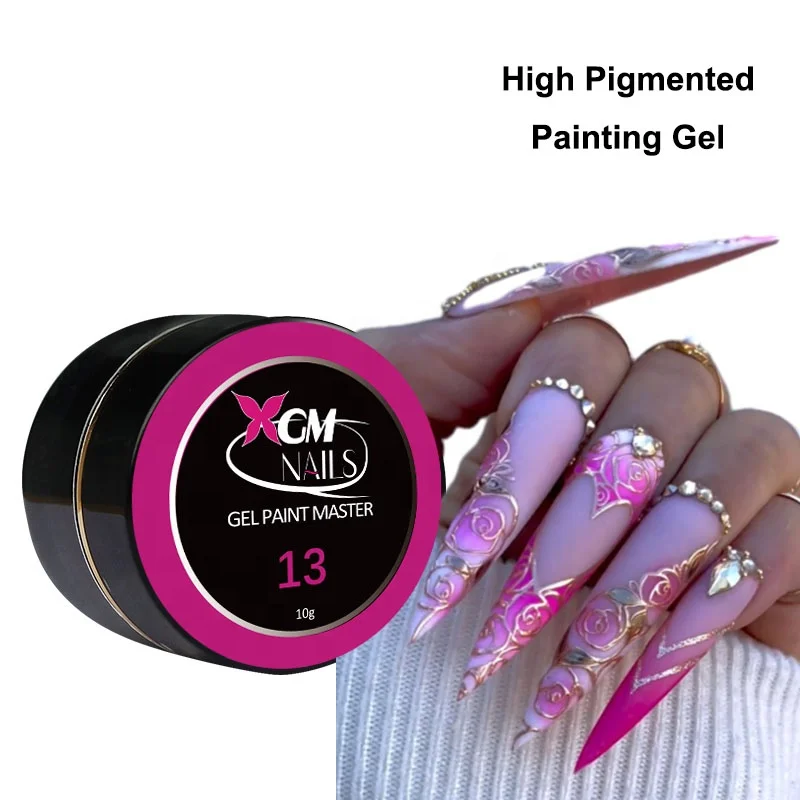 XGM NAILS Hot Selling 60colors Nail DIY Painting Gel Polish Solid Nail Art Gel Paint Kit