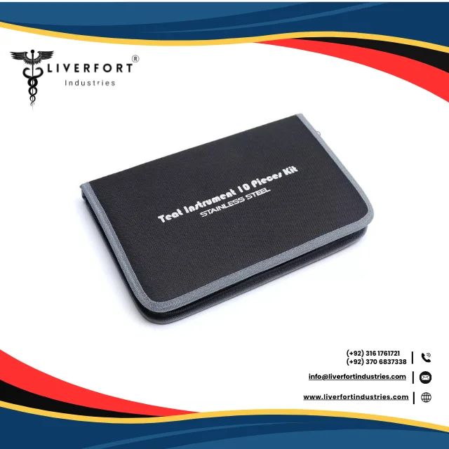 Premium Quality Teat Udder Cannula or Needles 10 Piece Set Stainless Steel with Zipper Case Professional Cattle Veterinary Tools