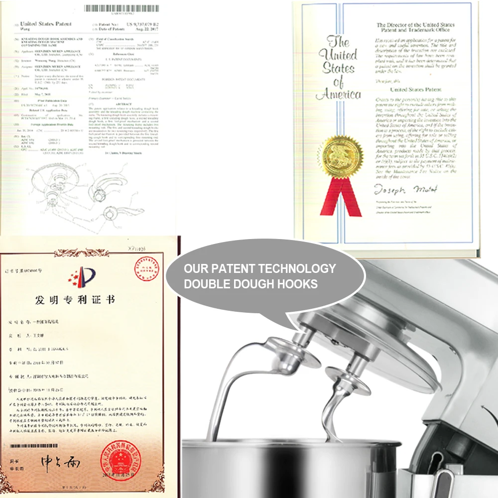 1200W 5.5 liter multi-functional kitchen stand food mixer with CE GS ETL certificate