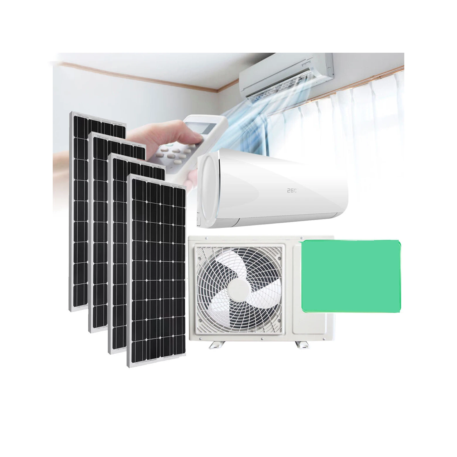 solar energy air conditioner solar powered air conditioner price hybrid solar air conditioner 7000,9000btu