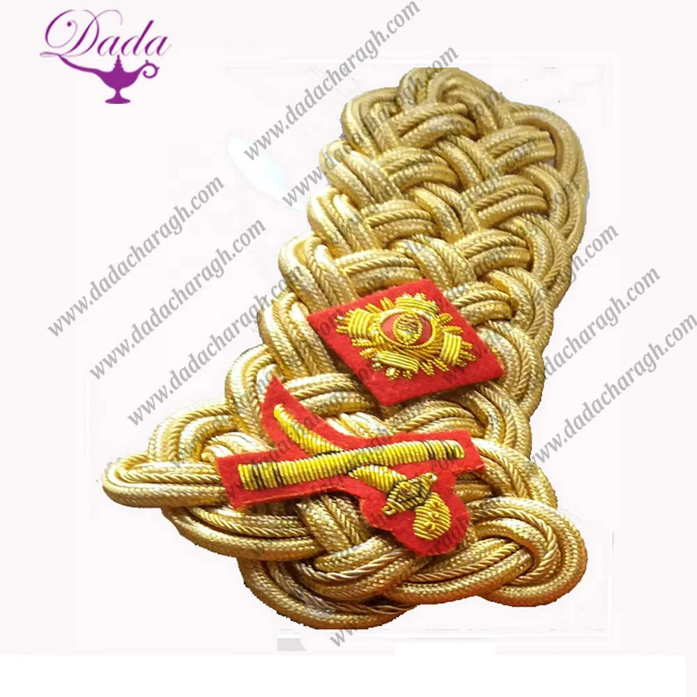 DRESS UNIFORMS GENERAL STAFF EPAULETTES SHOULDER CORDS Bullion Wire or Mylar or Silk Cords Fabric