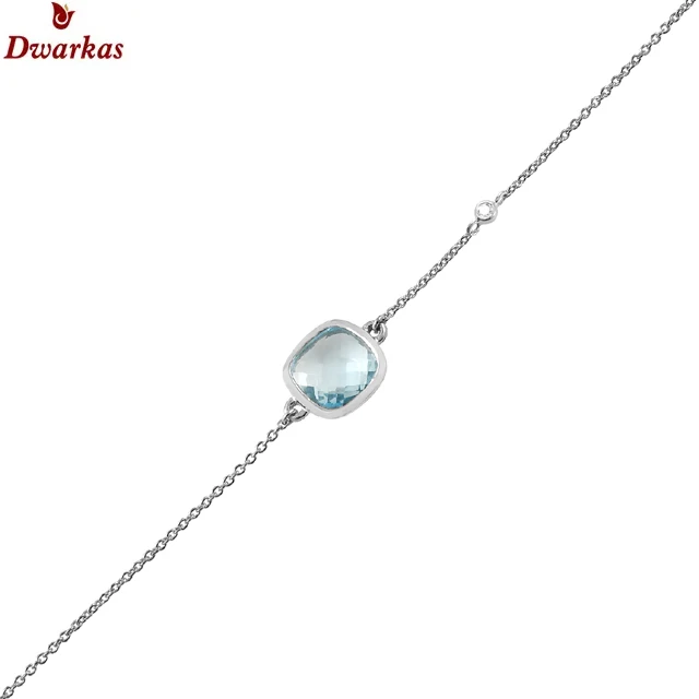 Classy design top quality 925 sterling silver white zircon stone bracelet manufacturer for women gift her
