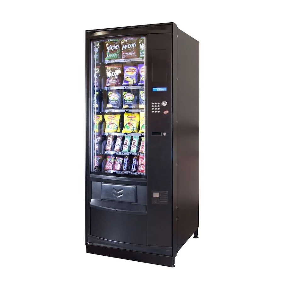 24 hours self-service vender beer vending machine snacks and drinks combo LED light water vending capsule vending machine