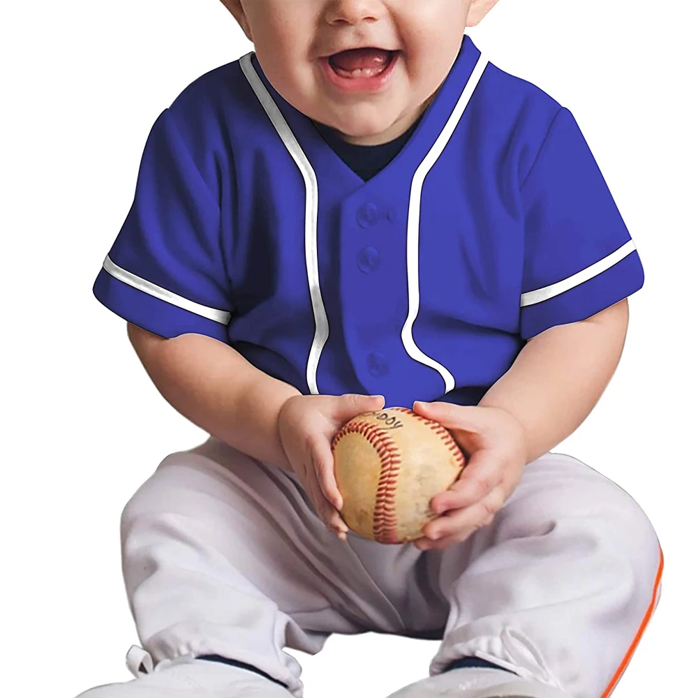 Baseball Boys and Toddler Embroidered Graphic Short Sleeve Sportswear T-Shirts Kids Baseball and Softball Jersey