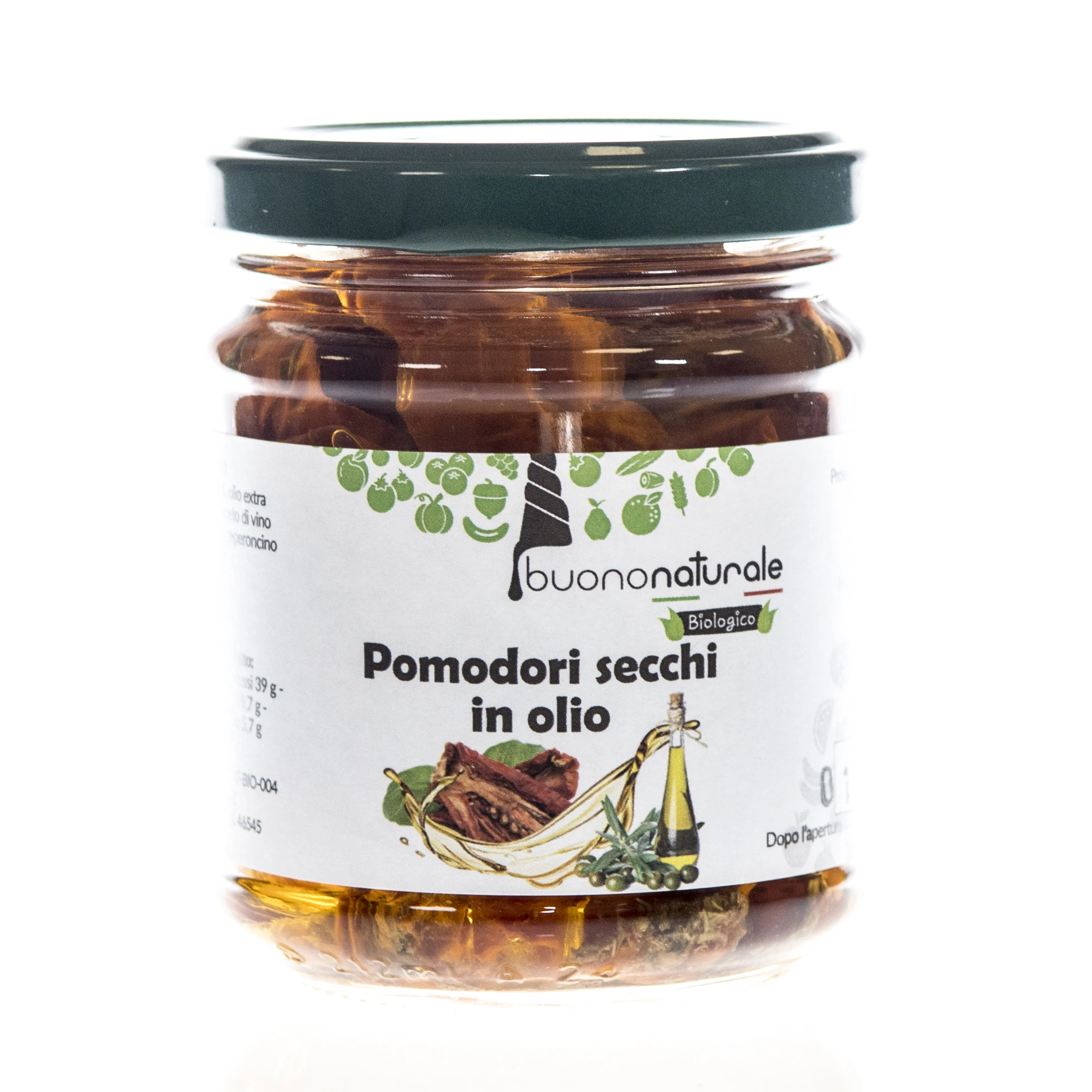Sundried tomatoes in oil ORGANIC 170g Vegetables Preserved for Tapas, Main Dishes, Salads Made from Organic Italian Ingredients