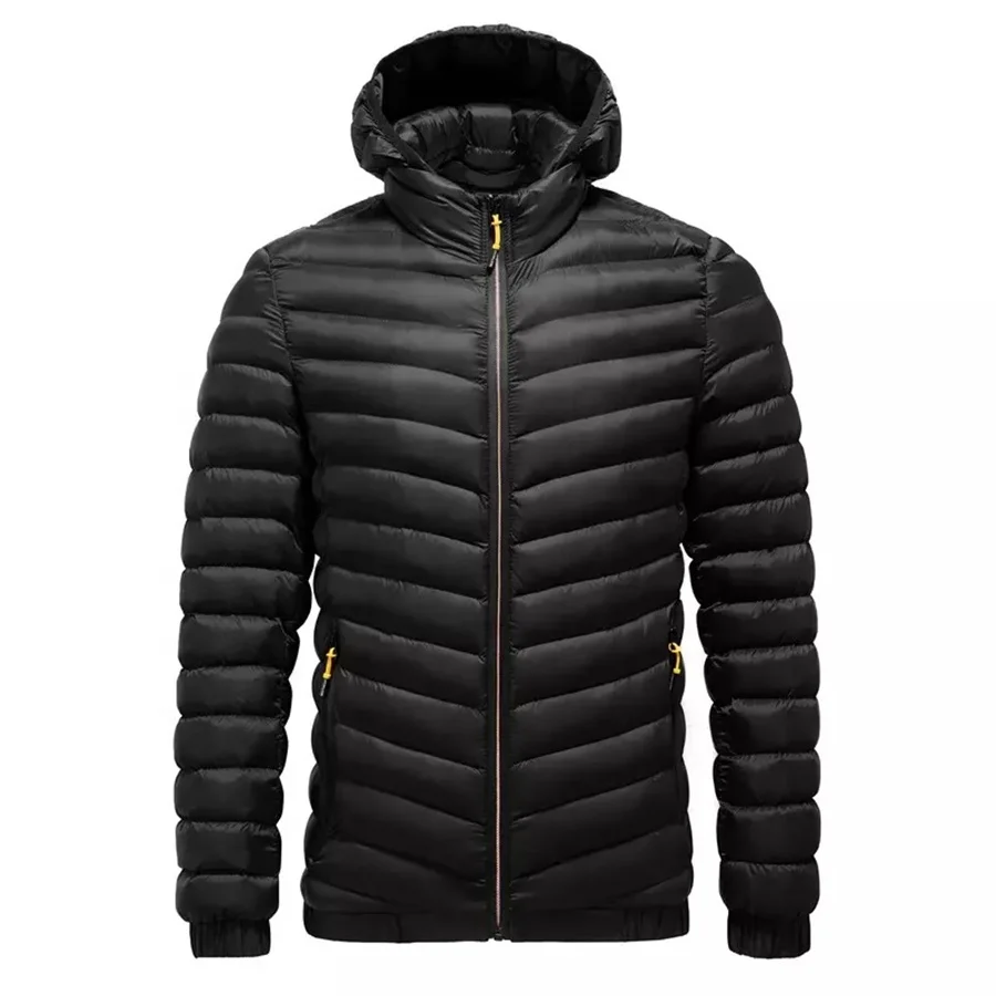 Customize Men 2024 high quality  Thick Winter Polyester Puffer Bubble Jacket Coat Puffer Jacket With Hood