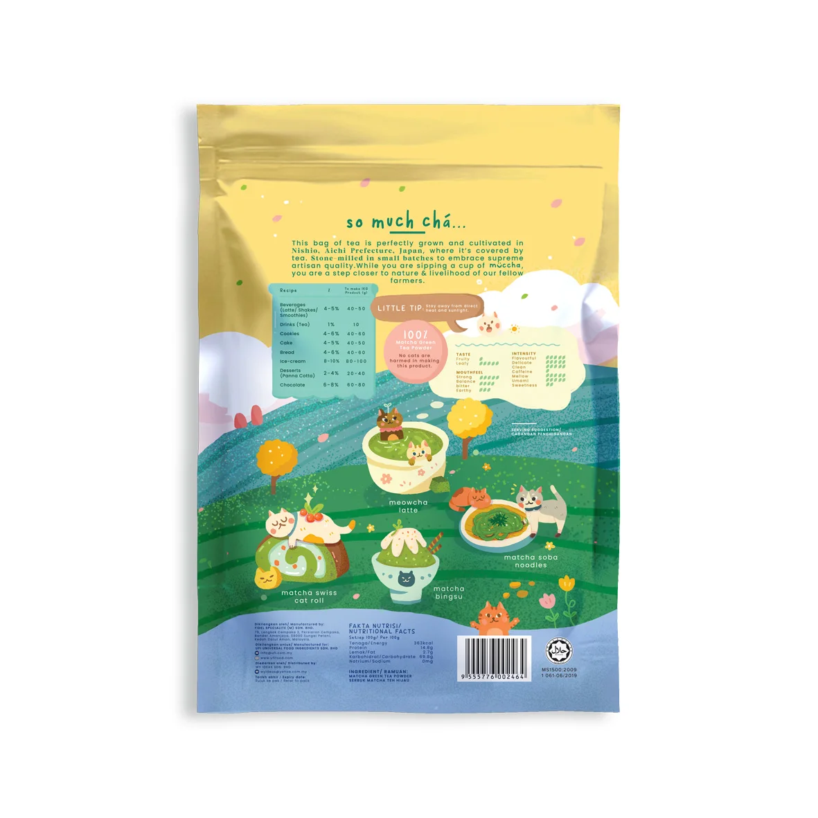 Premium Quality Muccha Premium Matcha Green Tea Powder (Unsweetened) 1KG Packing