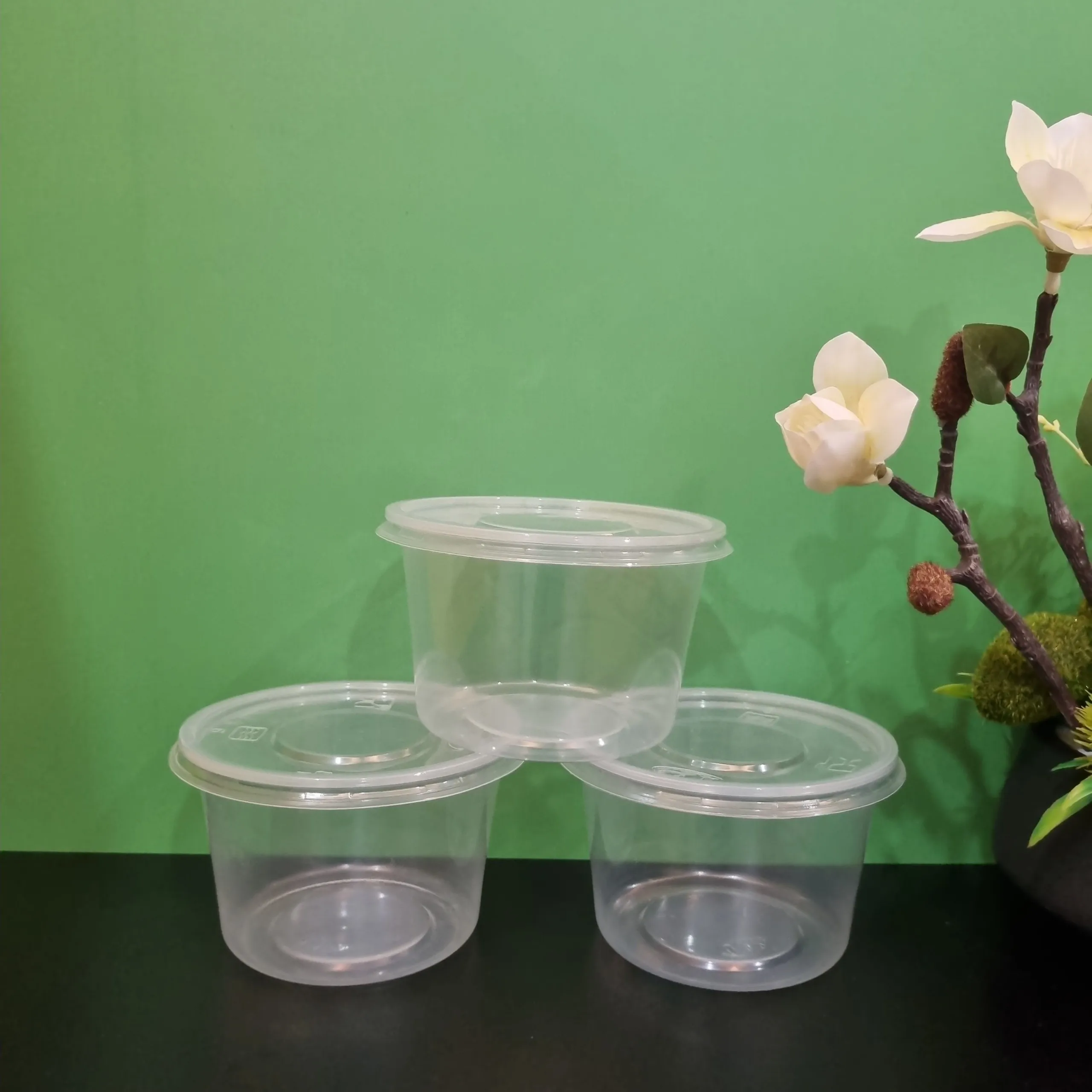 Manufacturer A set of 10pcs of storage boxes Microwave food container storages set 550ML transparent round shape PP plastic