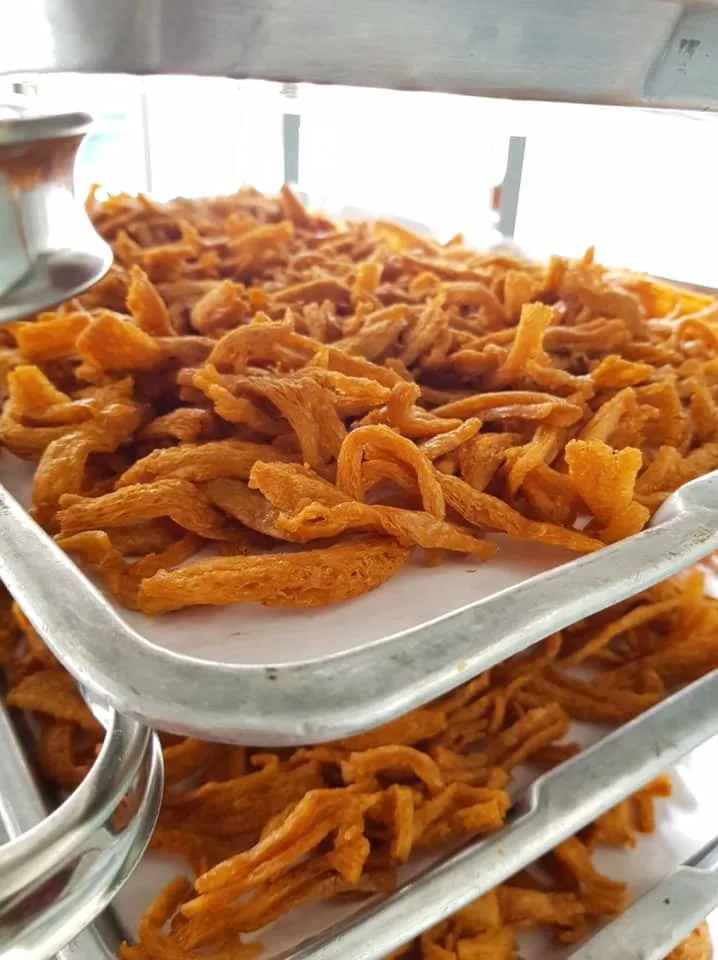 Fong Foo Snack Crispy Tofu Skin  Crab curry  Flavor Good Taste Best Food No Preservatives Added No Cholesterol