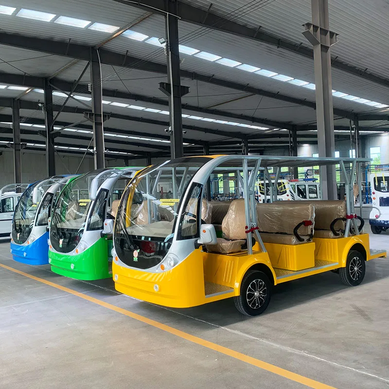 8 Seaters Sightseeing Bus Wholesale 72V Adults 4-wheel Electric Tourist Sightseeing Car