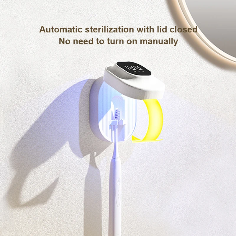 Горячая Распродажа мини настенная умная зубная щетка стерилизующий держатель УФ-зубная дезинфицирующее