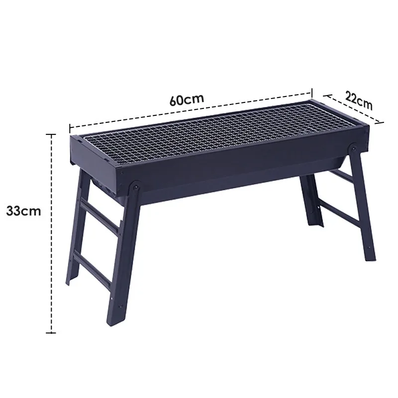 Outdoor BBQ Grills, Folding Portable Wood and Carbon Barbecue, Charcoal Stove for Cooking Carbon Meat Grills