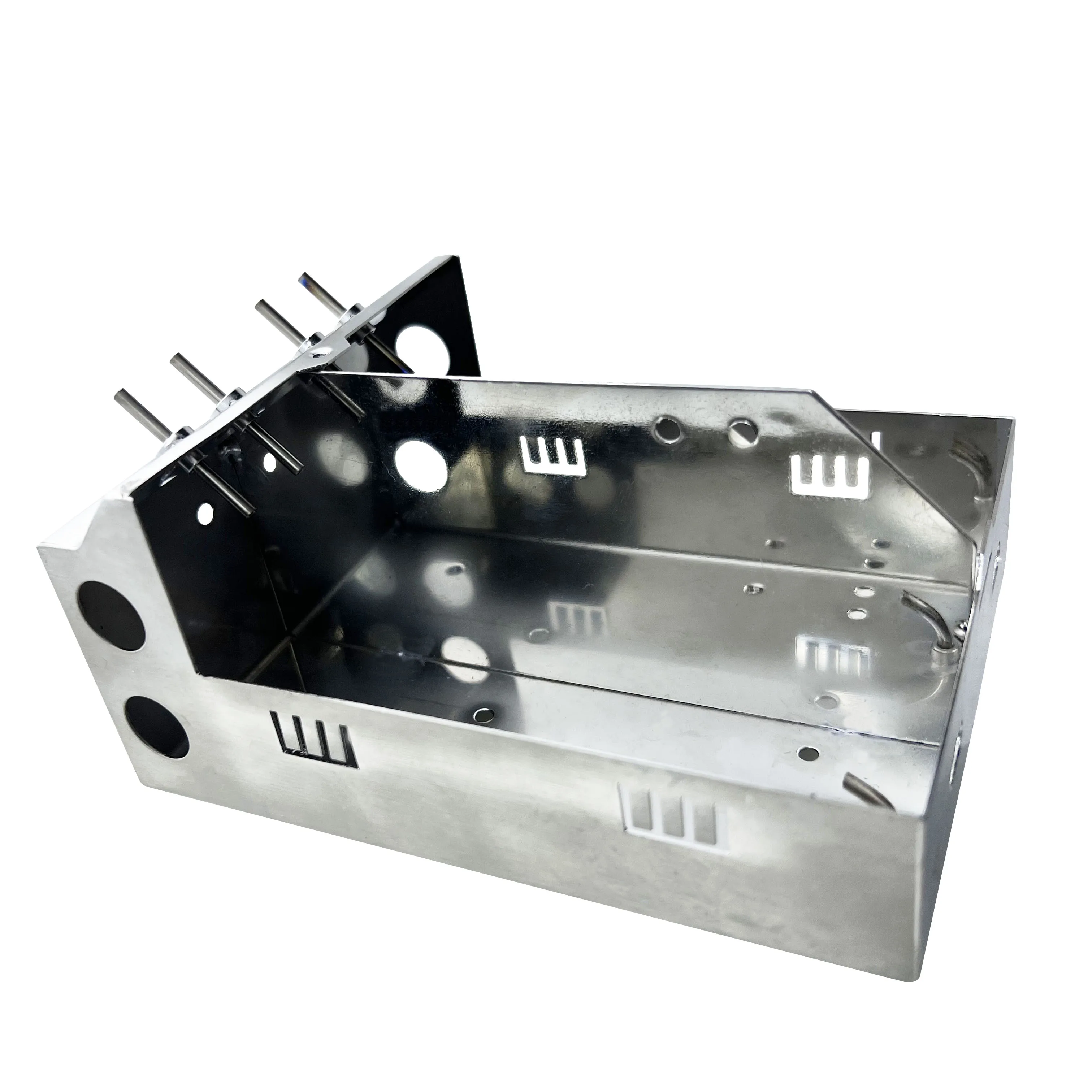 OEM/Custom Stainless Steel 304 Stamping Part Bracket for Medical Equipment, Titanium riveted studs