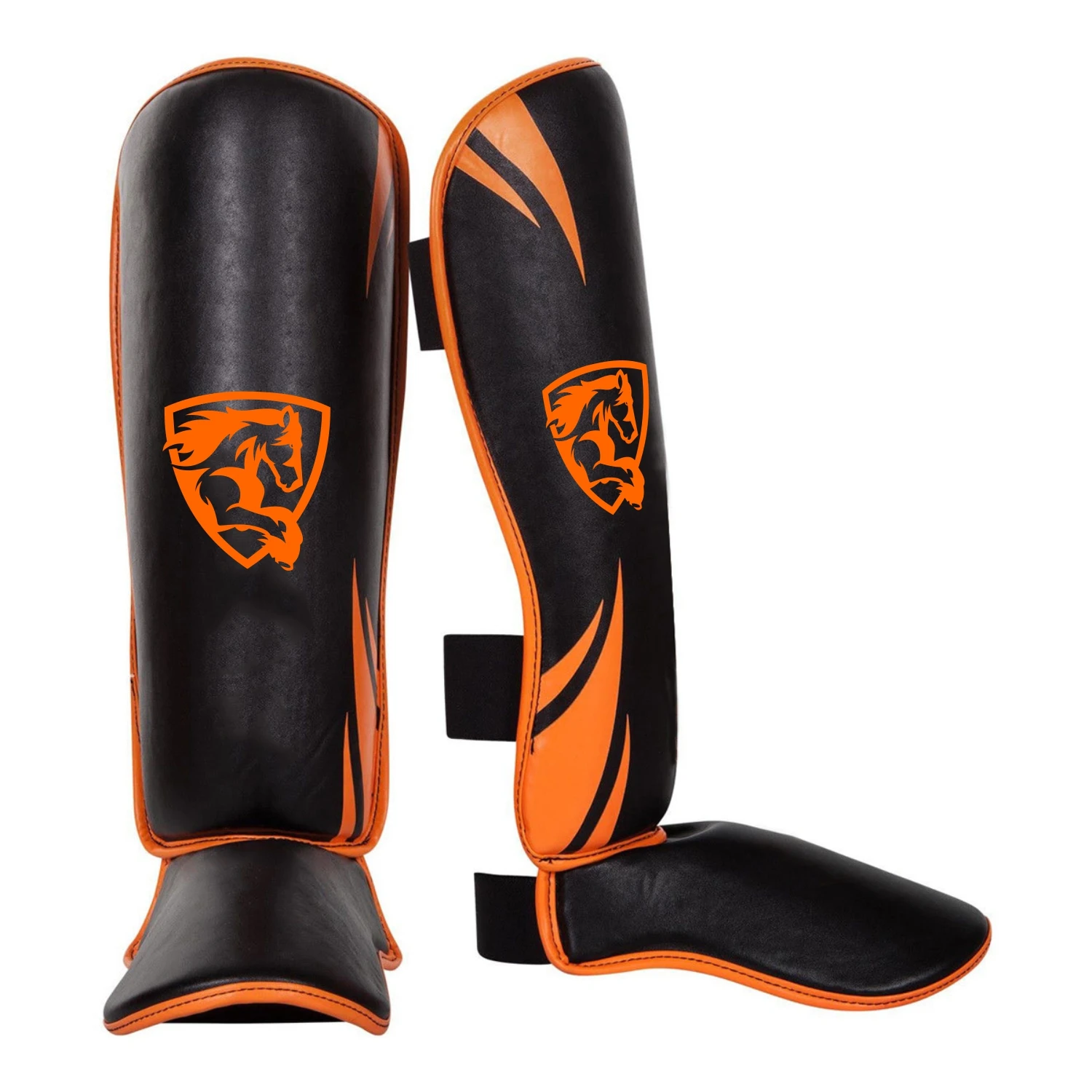 Muay Thai Shin Guards with Foot and Knee Protection Lightweight Shin Guards for Kickboxing, MMA, and All Sports Stand up Shin