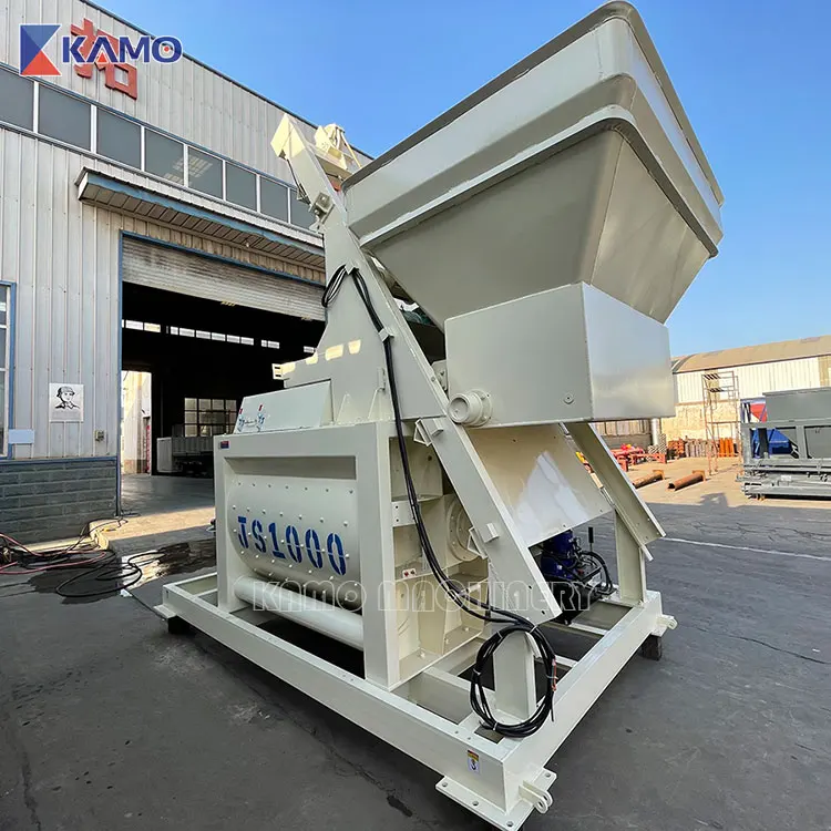 JS Concrete Mixer Twin Horizontal Shaft Forced Cement Mixer js1000 Mixing Machine Price