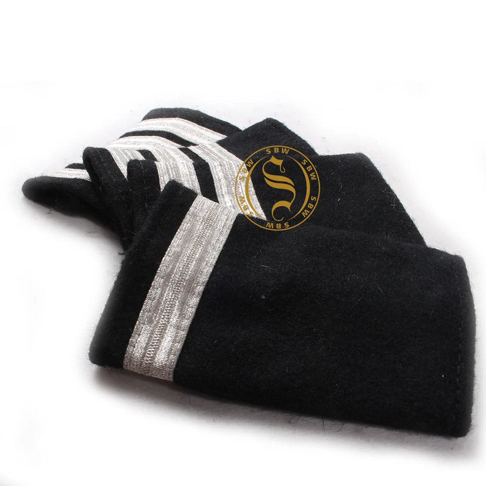 High Quality Shoulder Boards Gold Stripes Black Cloth Professional Slip-on Sliders Rank Strip Men Shoulder Pads and Epaulettes