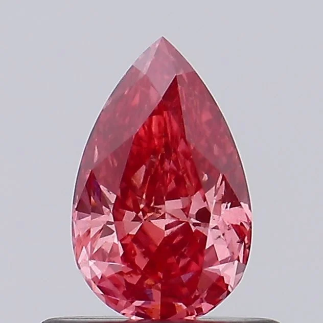 IGI 1.03 Ct FV Pk Fancy Vivid Pink Lab Grown Diamond Pear Diamond VVS2 Clarity Diamond For Engagement band Pink Lab Jewelry