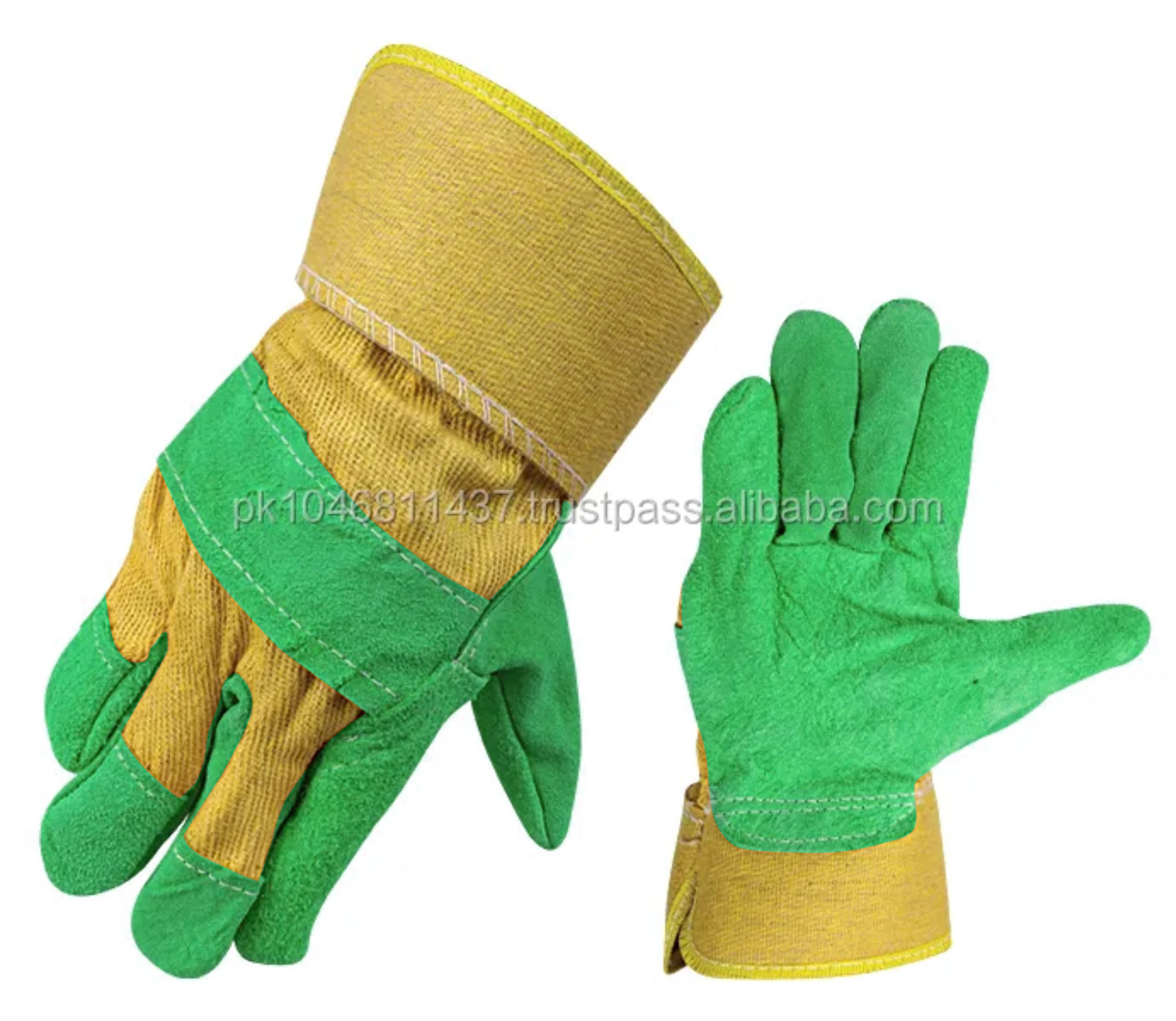 Long Lasting Cowhide Split Leather Gloves Comfortable Heavy Duty Work Safety Gloves with Garden Protection Soft Working Gloves