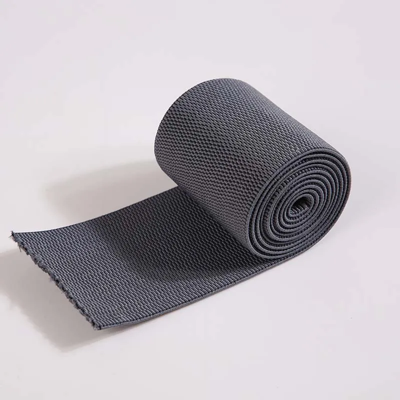 Woven Waist Belt Logo Polyester Nylon Rubber Elastic Webbing High Elastic Custom Fabric Elastic Band Flat Yoga Shoes Branded