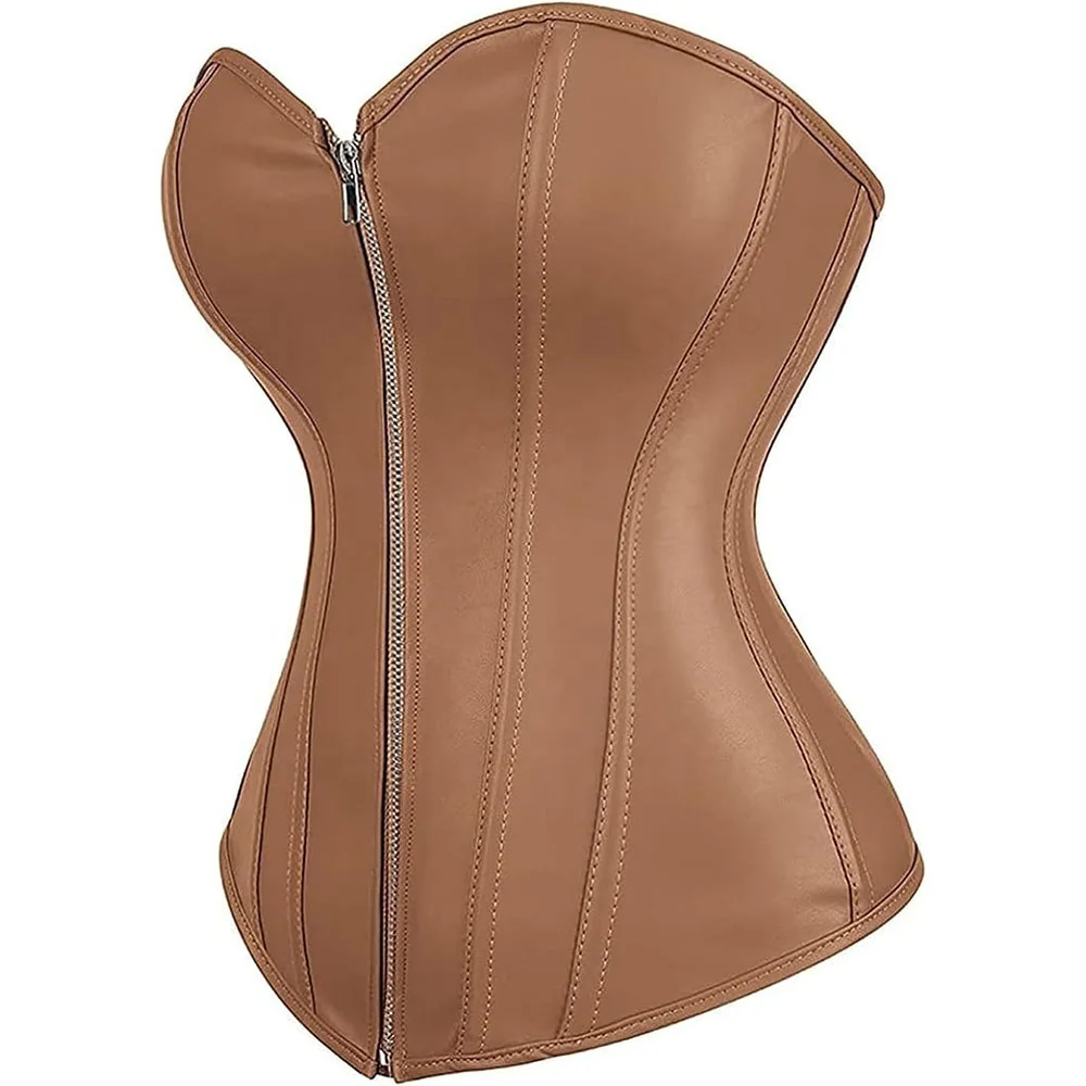 Women Sexy  leather  Gothic Over bust Steel Boned Plus Size customised  Corset Top women corset for winter wear