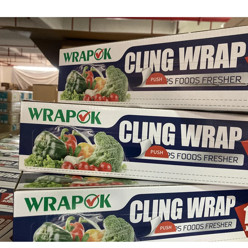 Cling film film food wrap sheets 225ml x 350ml food wrap with logo