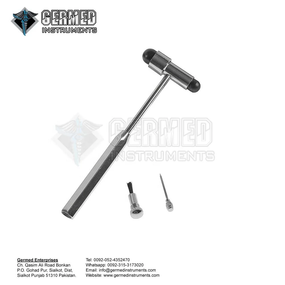 Buck Reflex Hammer Pink Coated Neurology Percussion Hammer Black Coated By GERMED ENTERPRISES