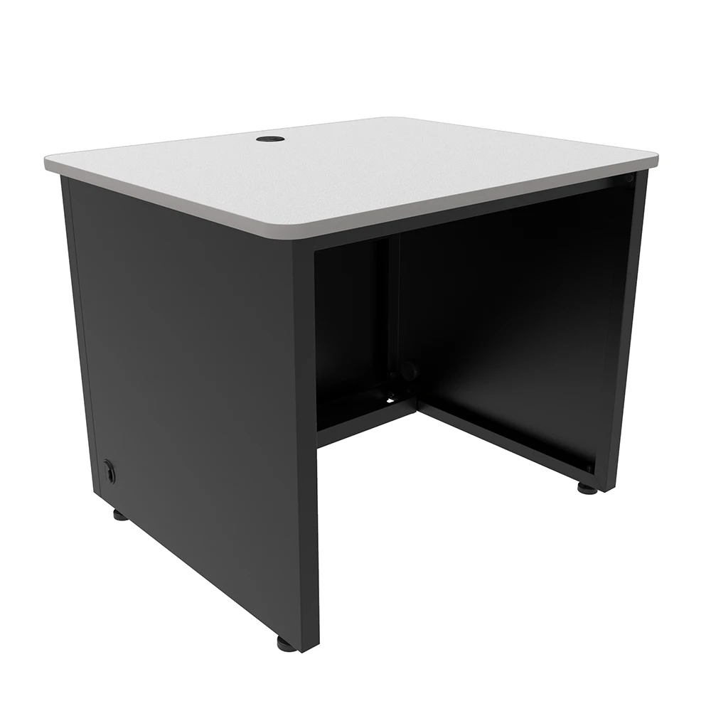 VersaDesk Enclosed Classroom Desk Black/Grey