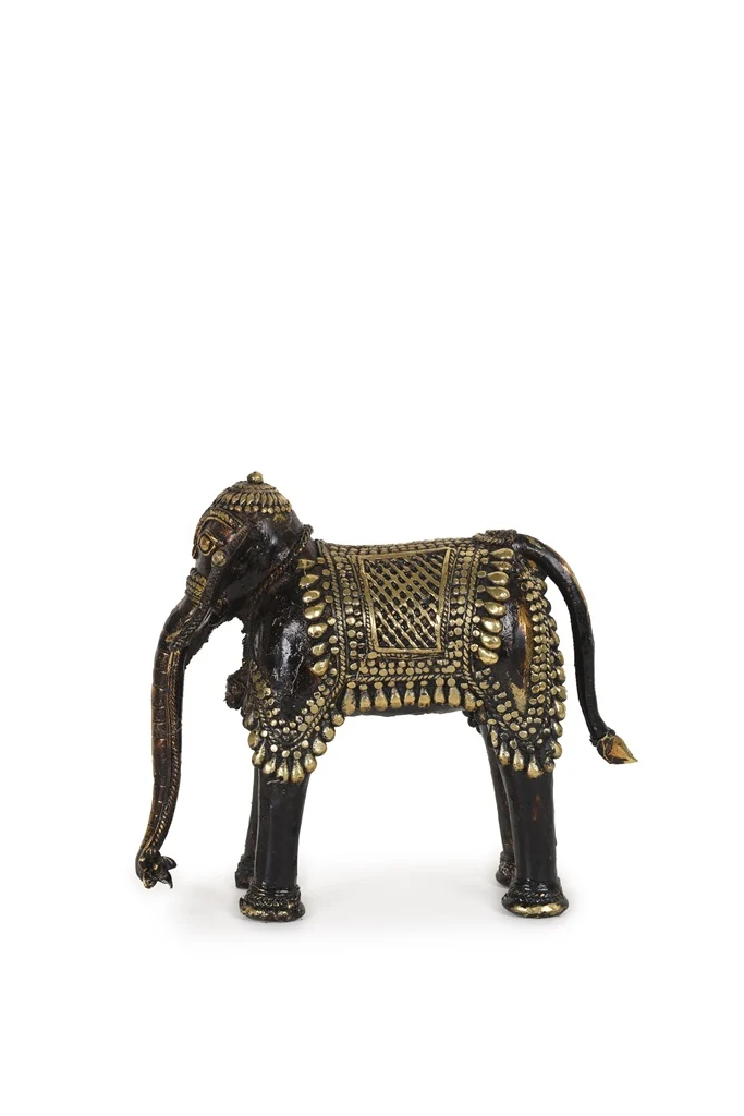 Brass Dhokra Art Elephant  Handcrafted Statue
