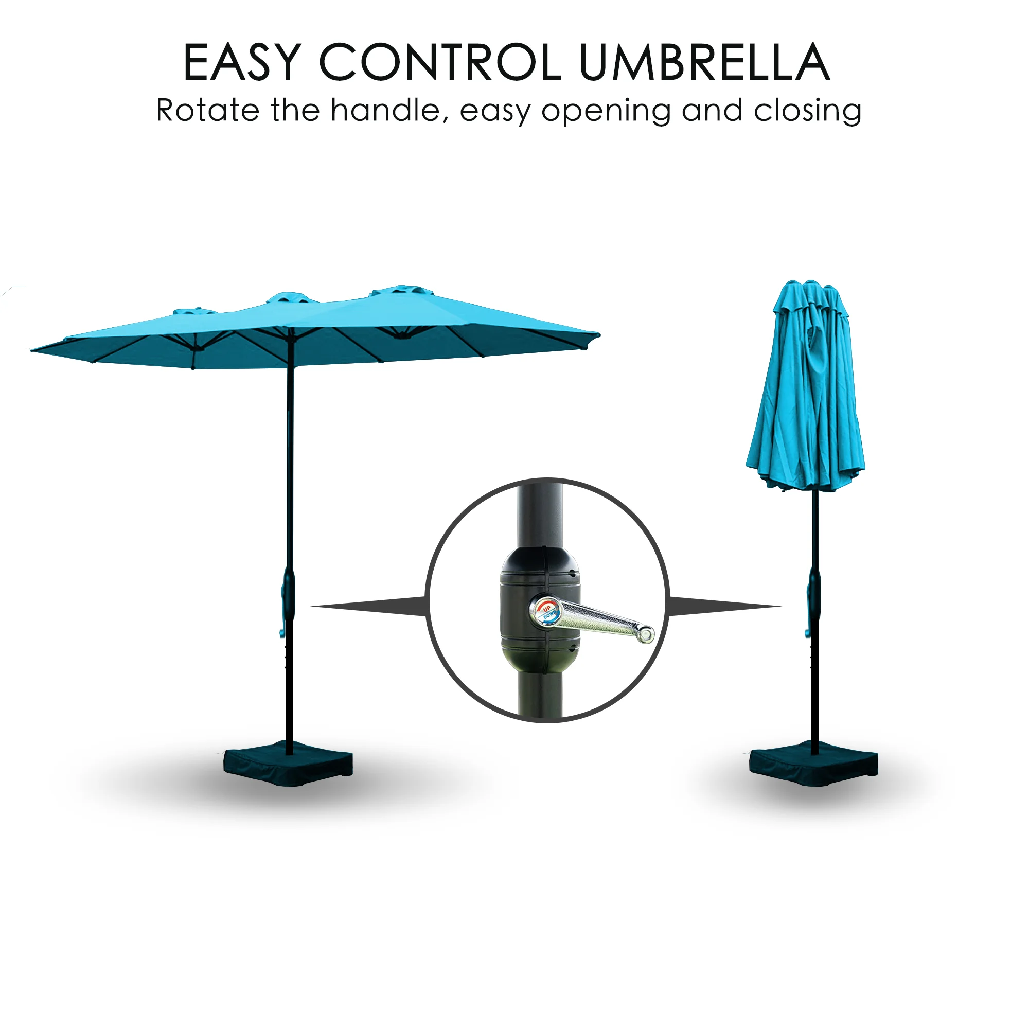 High Quality Chinese Aluminium Alloy Frame Patio Umbrella Roman-Style for Garden Beach Hospital for Outdoor Furniture Coffee