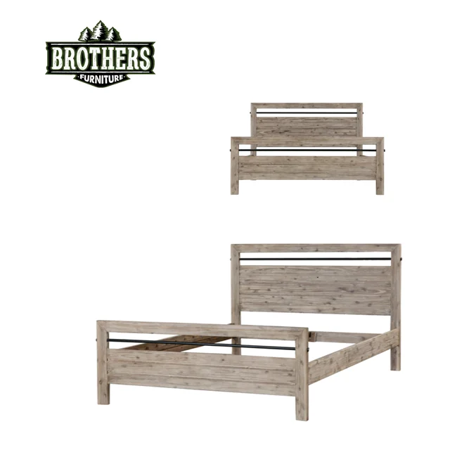 Logan Brand Solid Wood Beds Modern Luxury Style Mirrored Finish for Bedroom Living Room Dining Apartment Handcrafted in Viet Nam