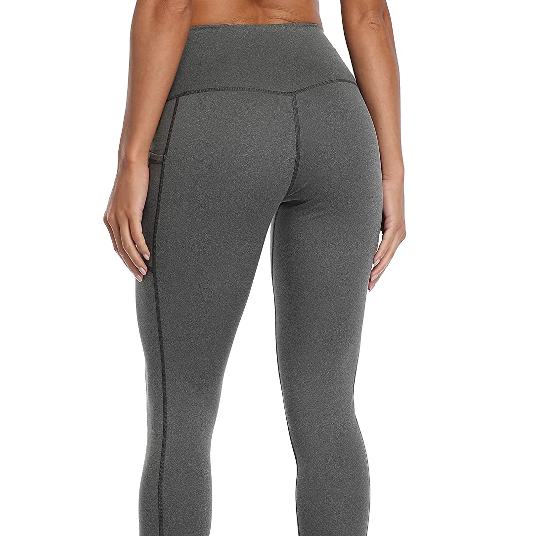 Legging Heather Grey Workout Running Gym Scrunch Butt leggings Yoga High Waisted Tummy Control Lift Breathable Pants leggings
