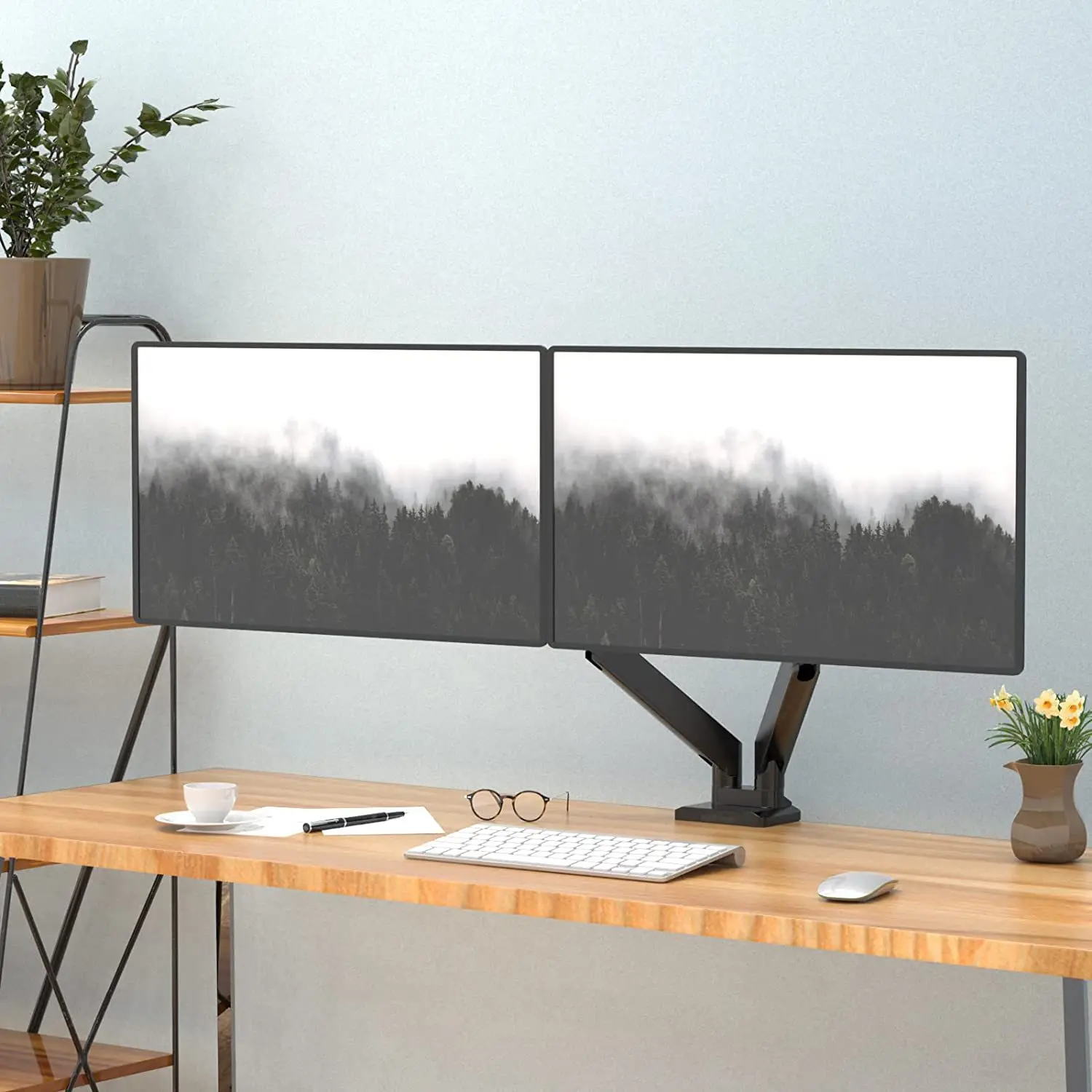 Mount-It Dual Monitor Desk Mount Fits Two Screens Refurbished