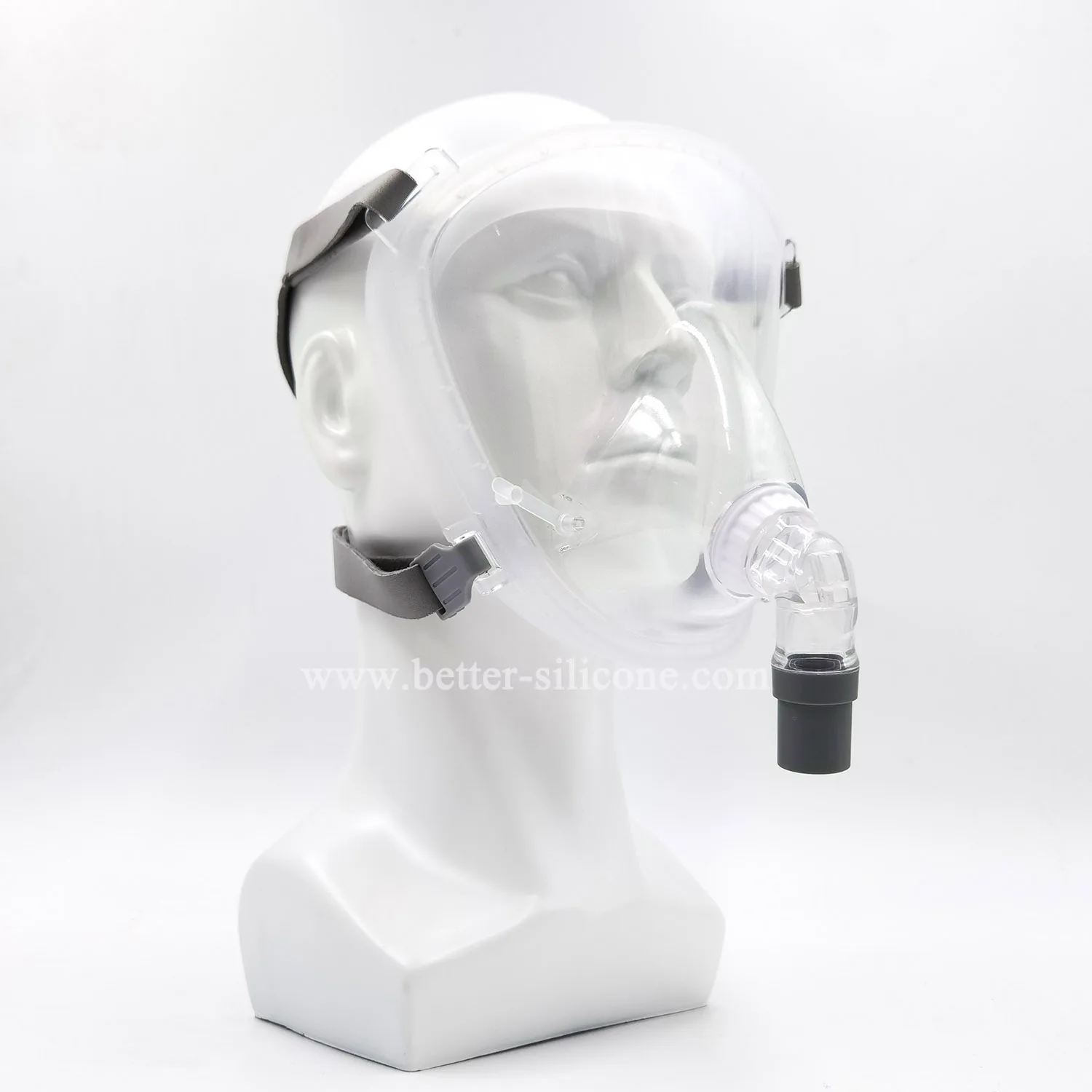Top-Rated Popular Reusable Hospital Respiratory Large Transparent Silicone Plastic Full Face CPAP Mask for Sleep Apnea