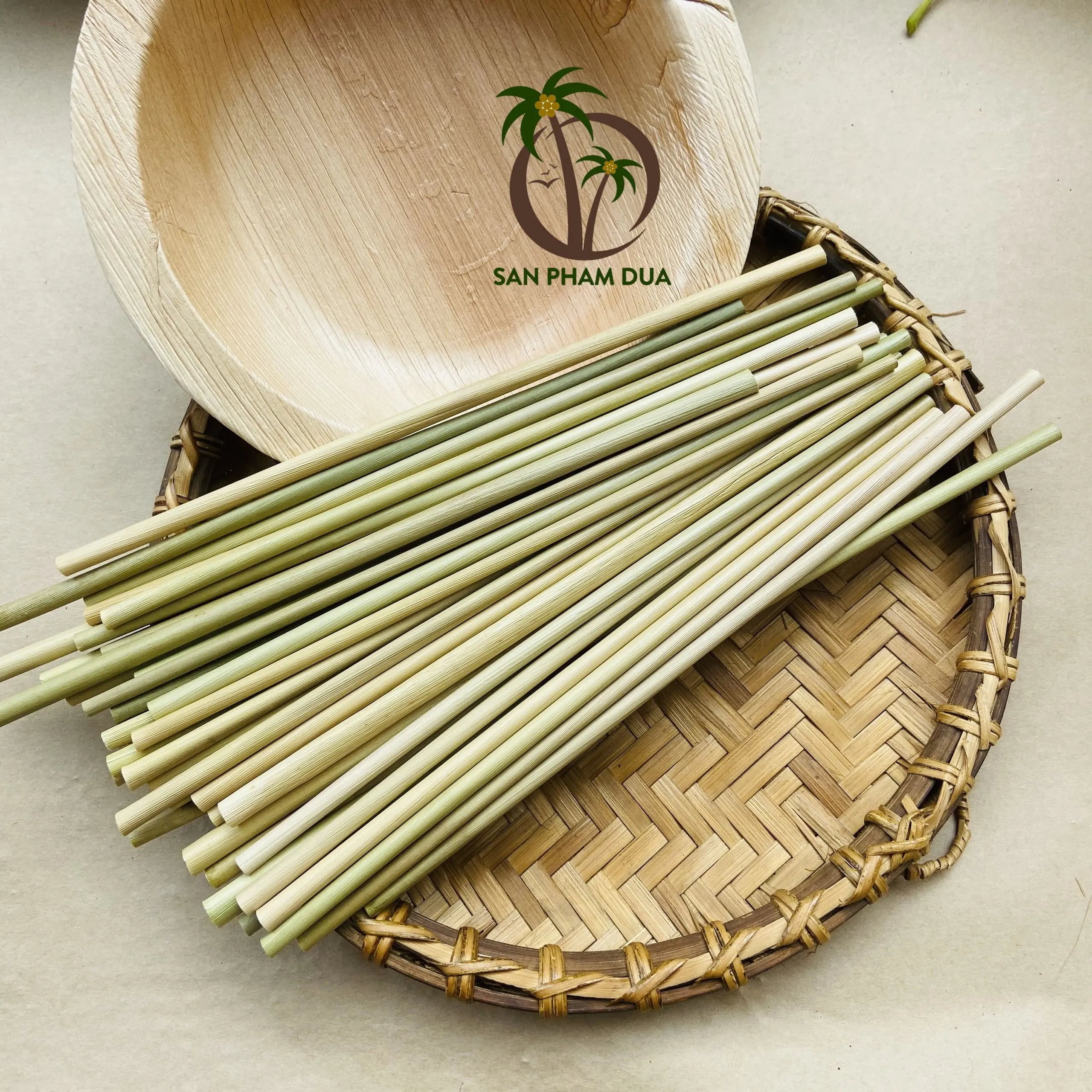 Grass Straw Vietnam 100% Natural Eco - Friendly Biodegradable Custom Gift Box for Request Straws