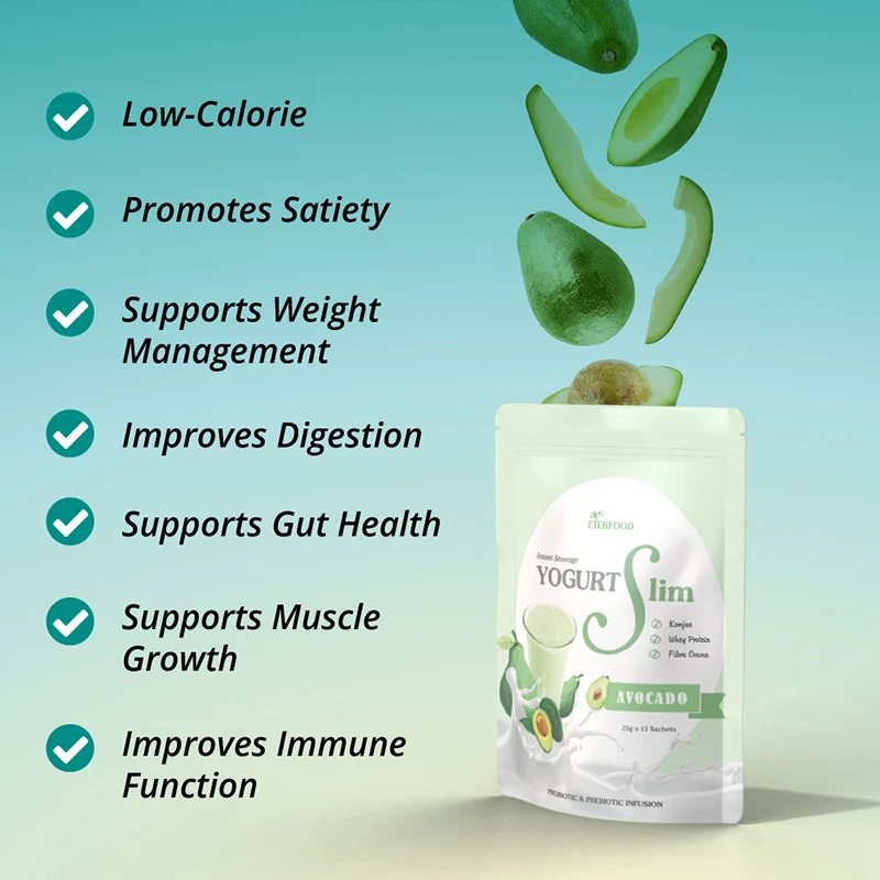 Best Price Smooth and Delicious YogurtSlim Avocado Instant Yogurt Protein Powder Diet Meal Replacement Beverages
