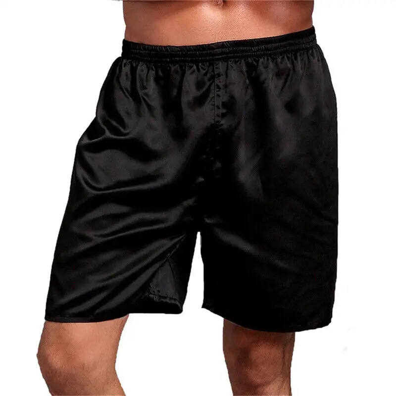 Satin Boxer Shorts Sleep Pajamas Beach Shorts Sleepwear Underwear Pants Nightwear Pyjamas Hot Quick Dry Breathable