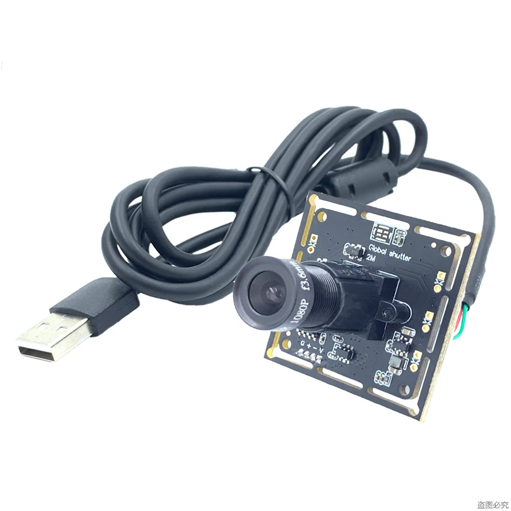 USB2.0 monochrome mjpeg 2.0MP Global shutter 1/2.9' 1600x1200 High speed Camera Module pcb board Machine vision Robot VR