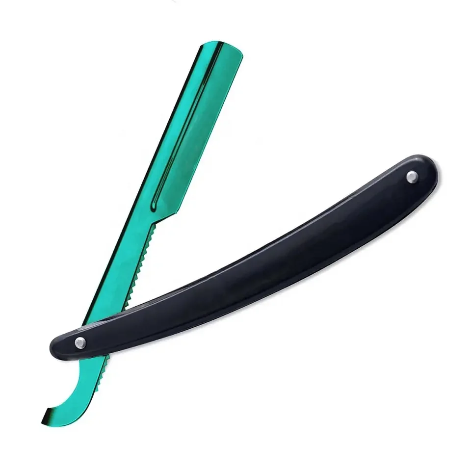 Wholesale Barber Face Straight Edge Shaving Cut Throat Razor For Men Blades Manual Metal Razors Facial Single One Twin