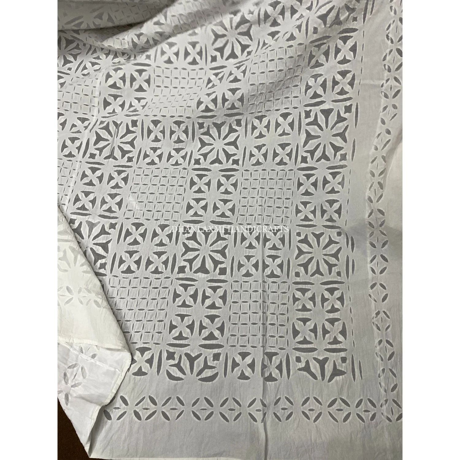 Indian Jaipuri Design Luxury Cotton Bed Sheet Handmade Applique Bed Cover Wholesale Size Bedsheet Bedspreads & Coverlets