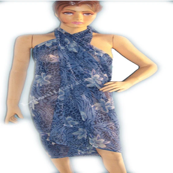 Женская длинная одежда для плавания с цветочным принтом