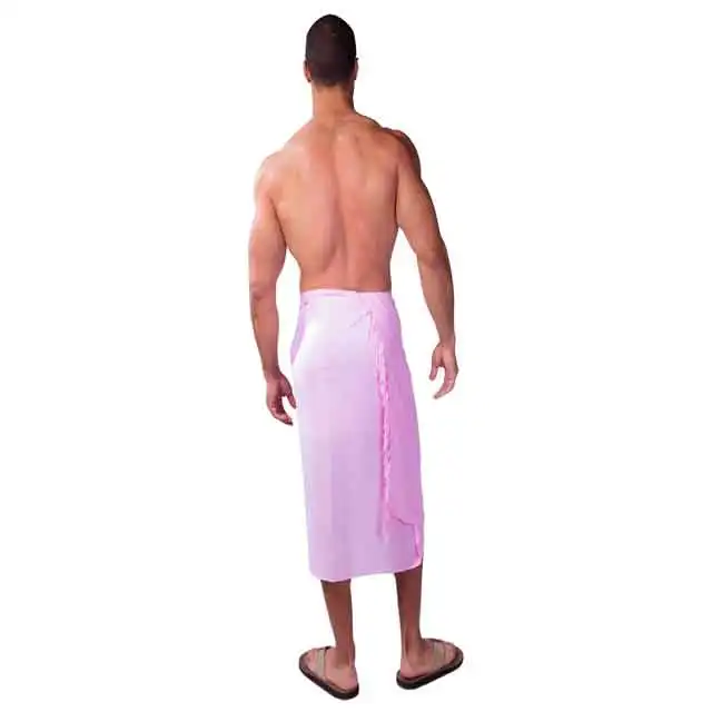 New Fashionable Pink  Tribal Solid color Sarong Bali Sarong Pareo Samoan Mens Mini Lavalava Ethnic Clothing Tupenu Tonga